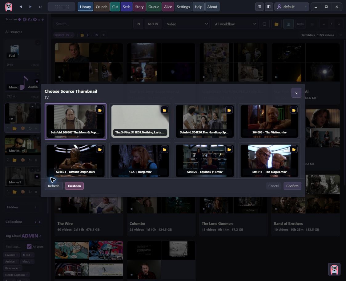AIMEE source thumbnail picker