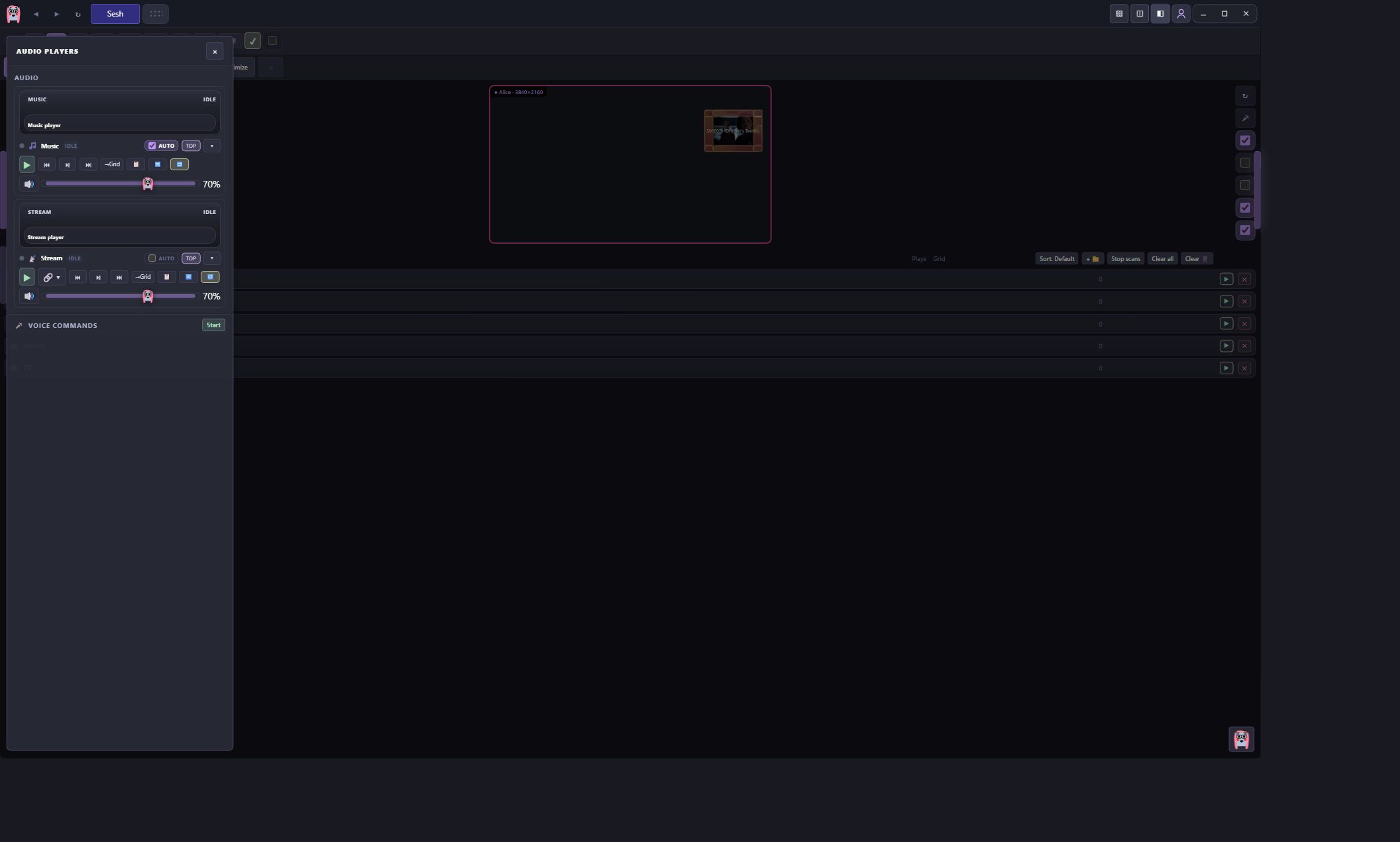 AIMEE Sesh audio controls